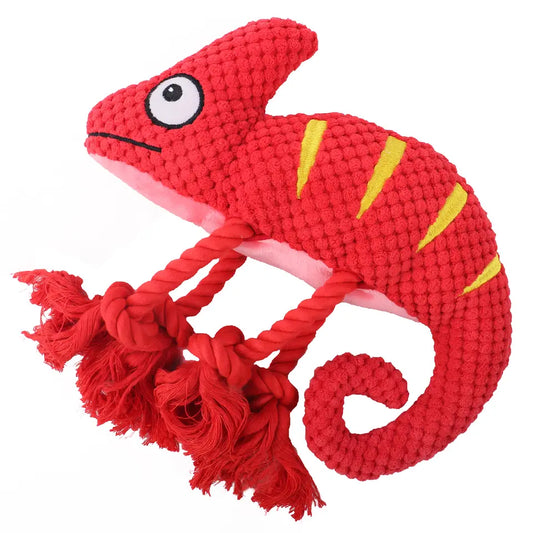 Red Chameleon Rope Toy